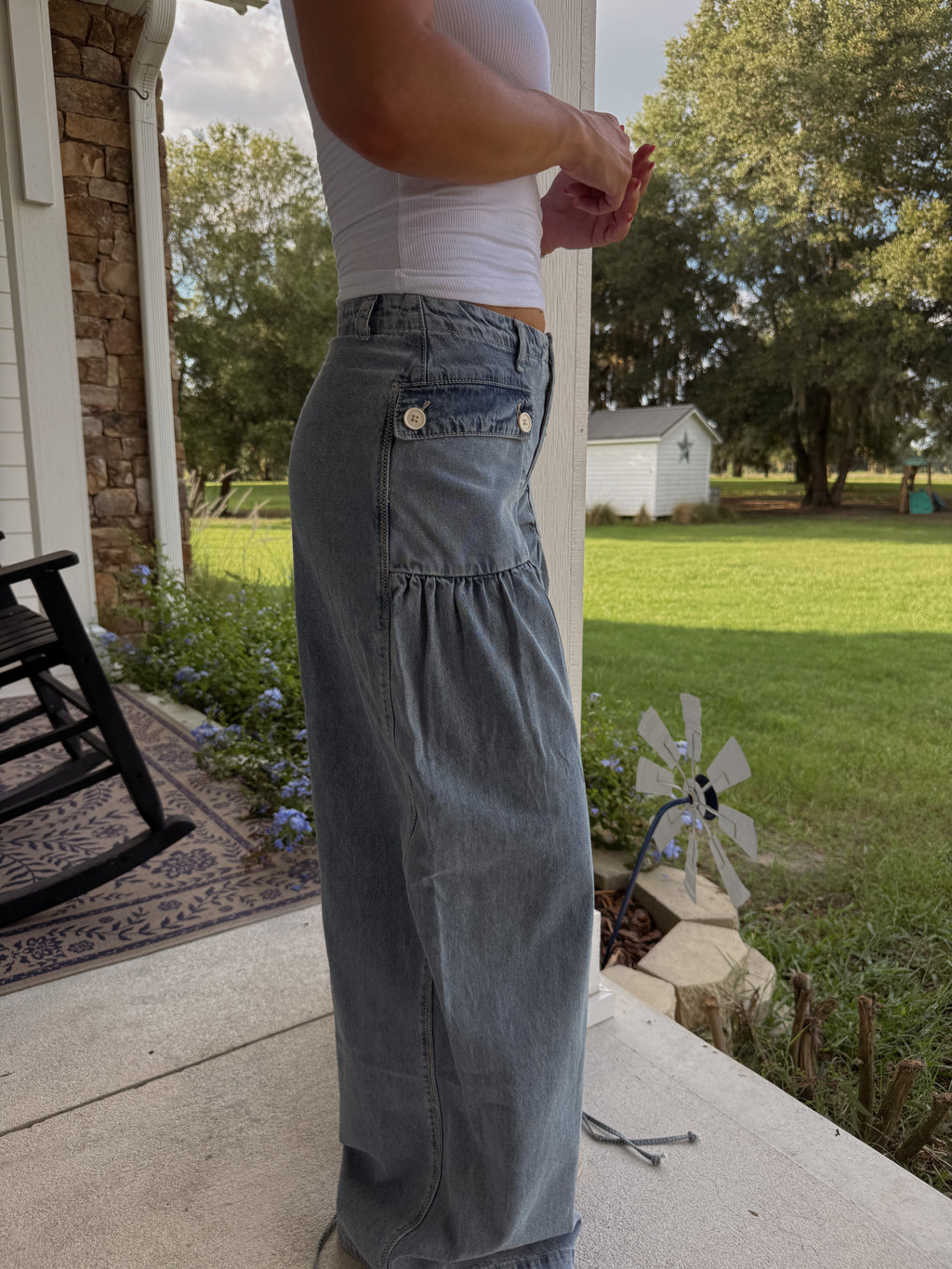 Marigold Wide Leg Jeans - Denim