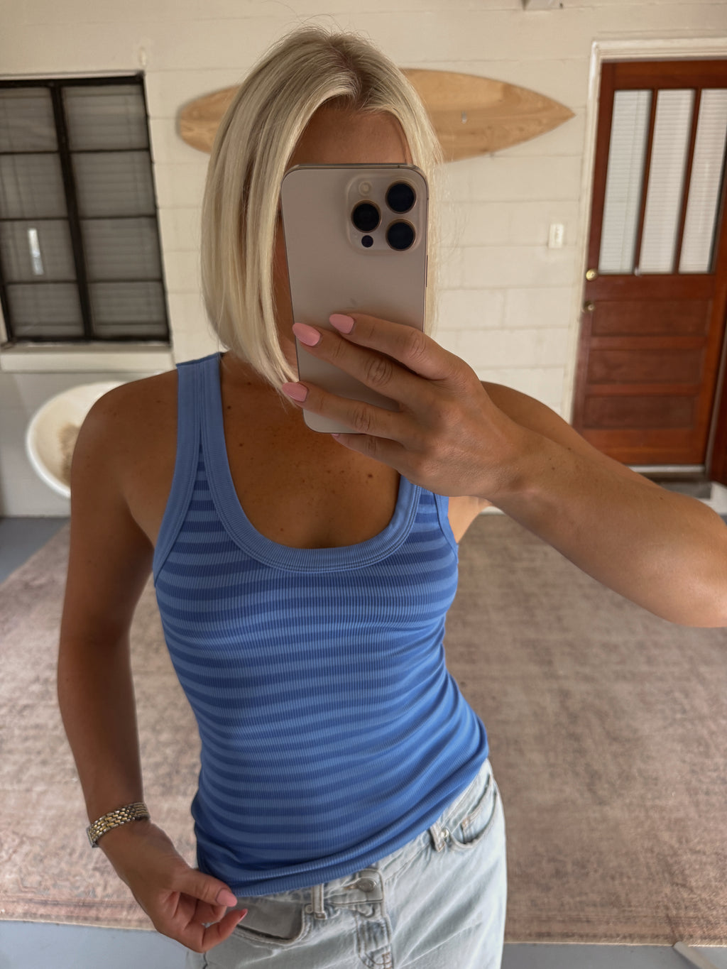 Reversible Striped Tank
