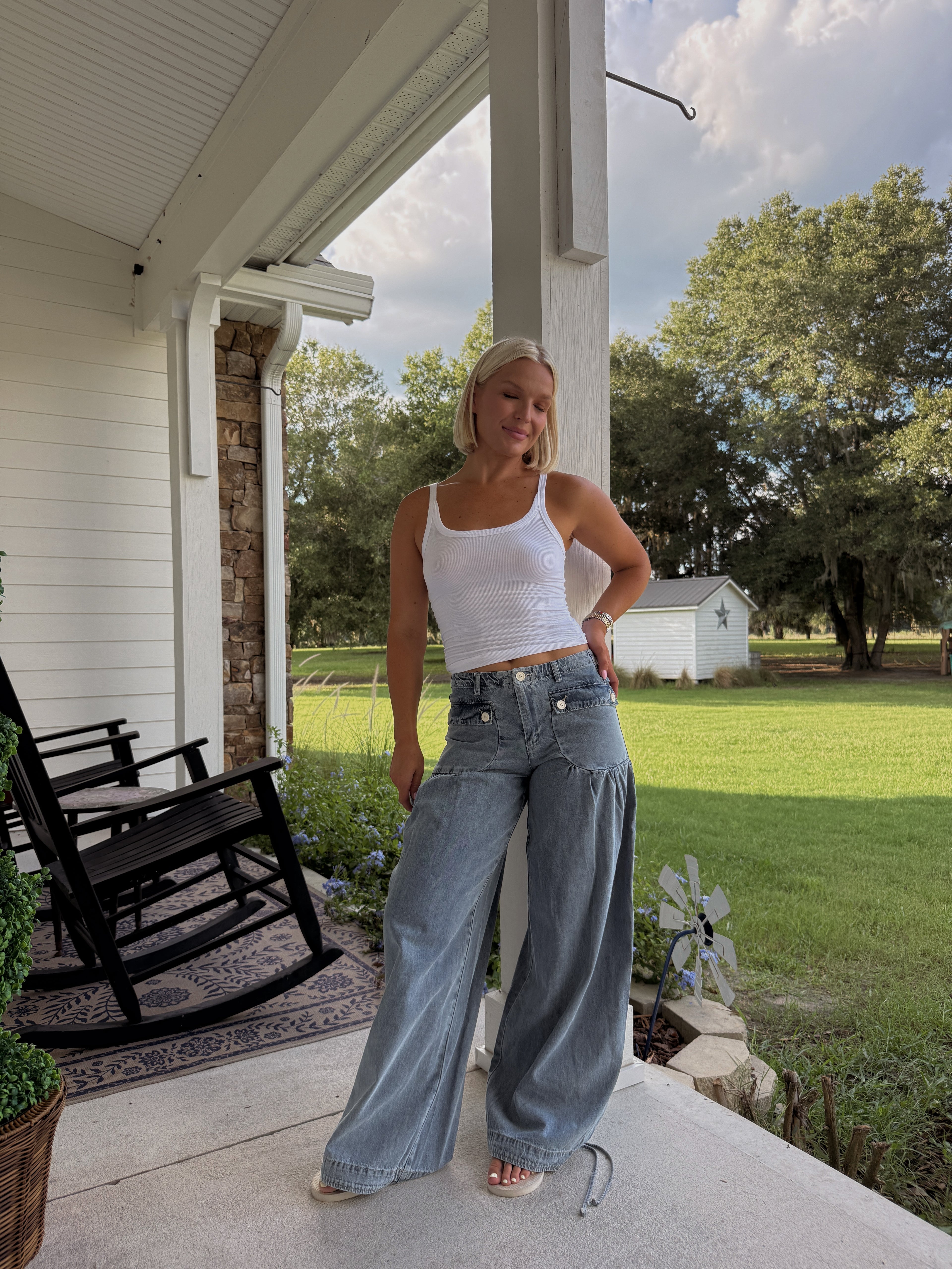 Marigold Wide Leg Jeans - Denim