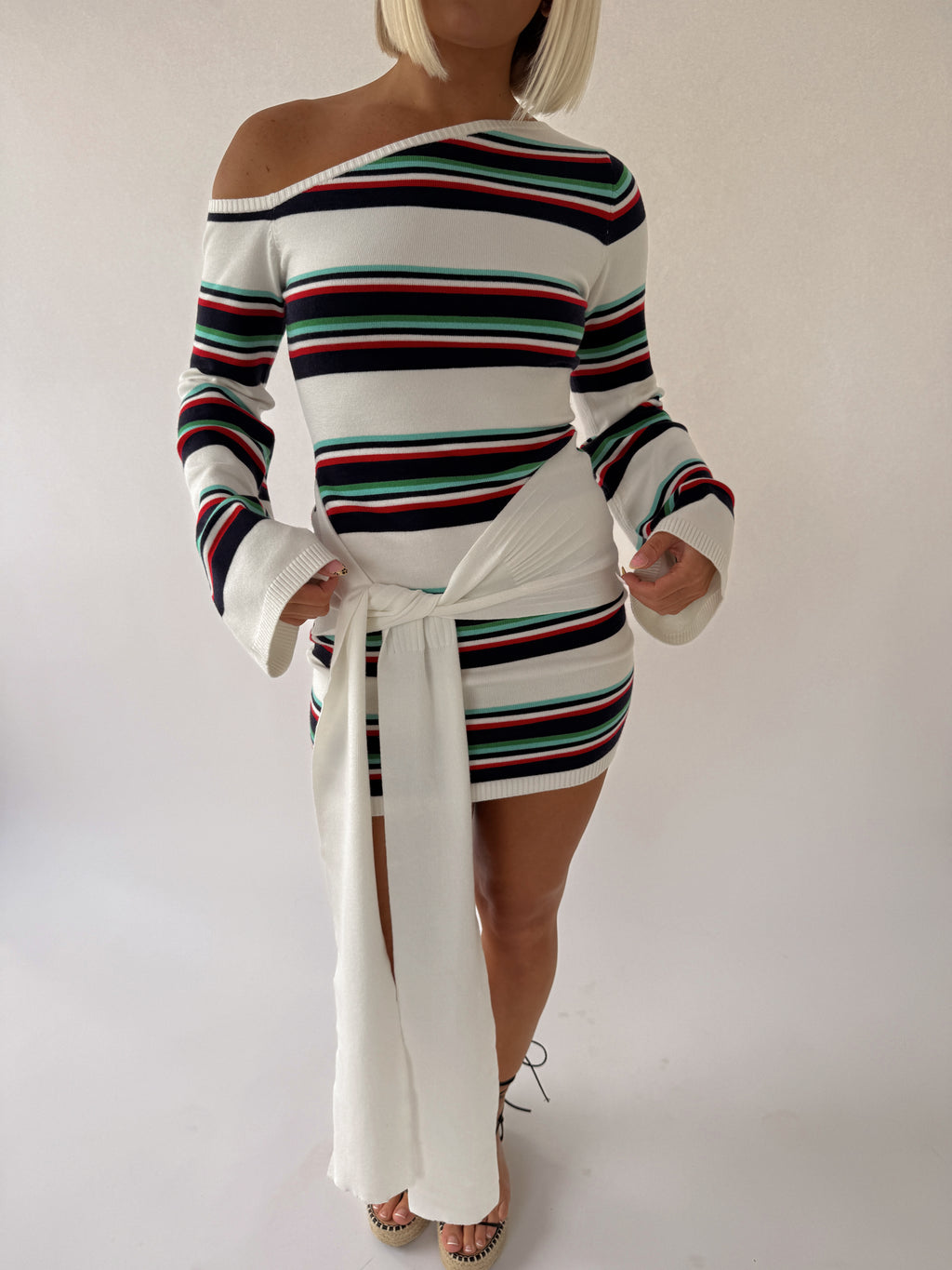 Emryn One-Shoulder Knit Mini Dress