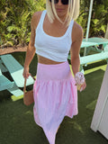 Lola Flared Maxi Skirt (Pink) - RESTOCK