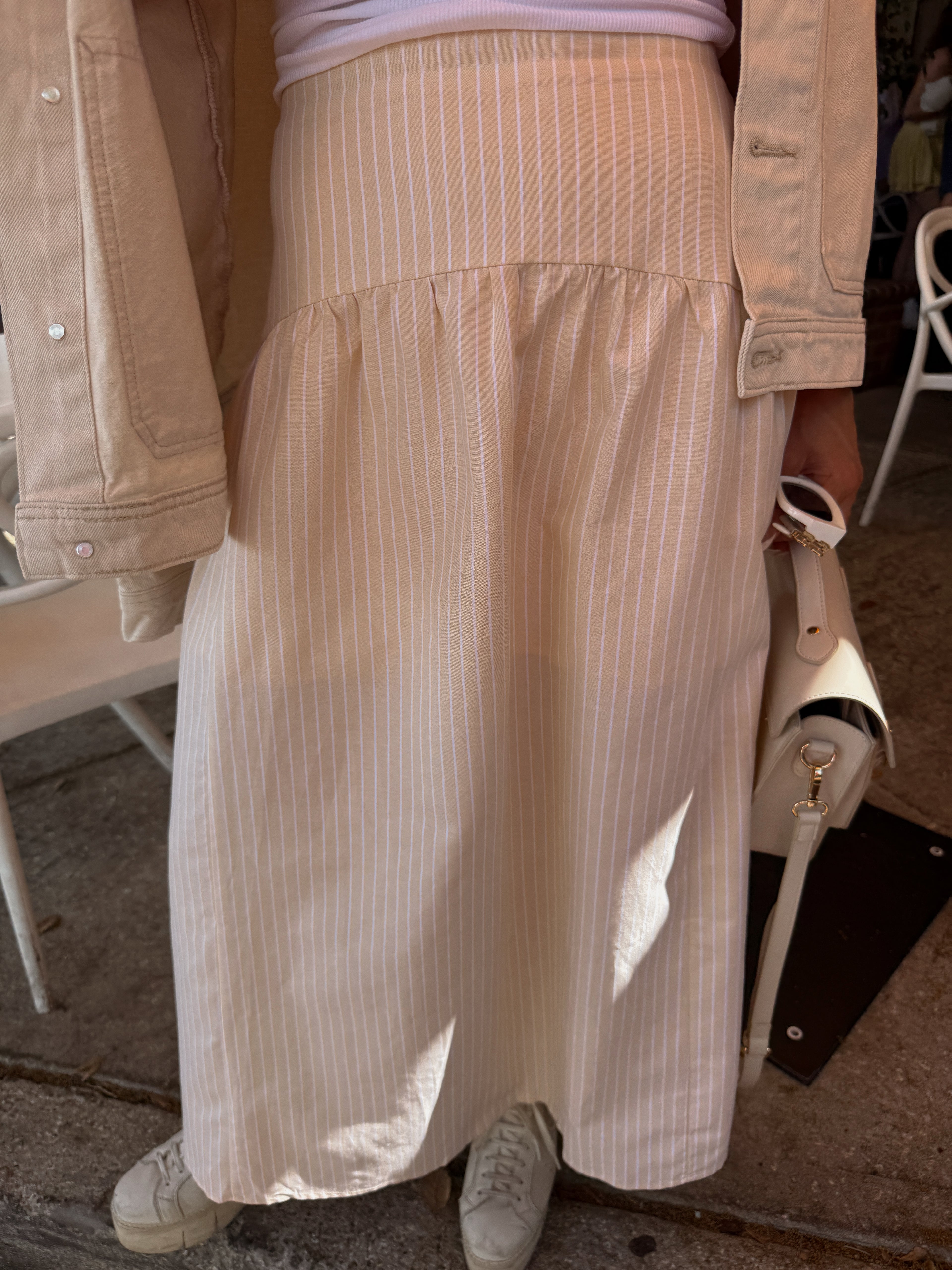 Lola Flared Maxi Skirt - Buttermilk