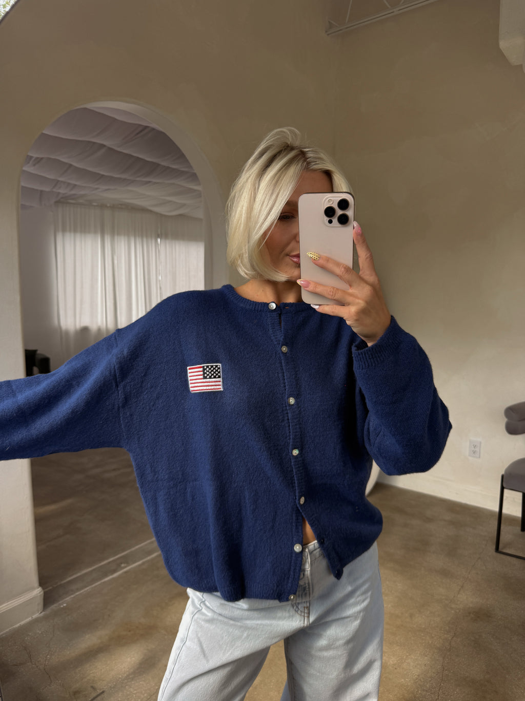 Flag Slouchy Cardi