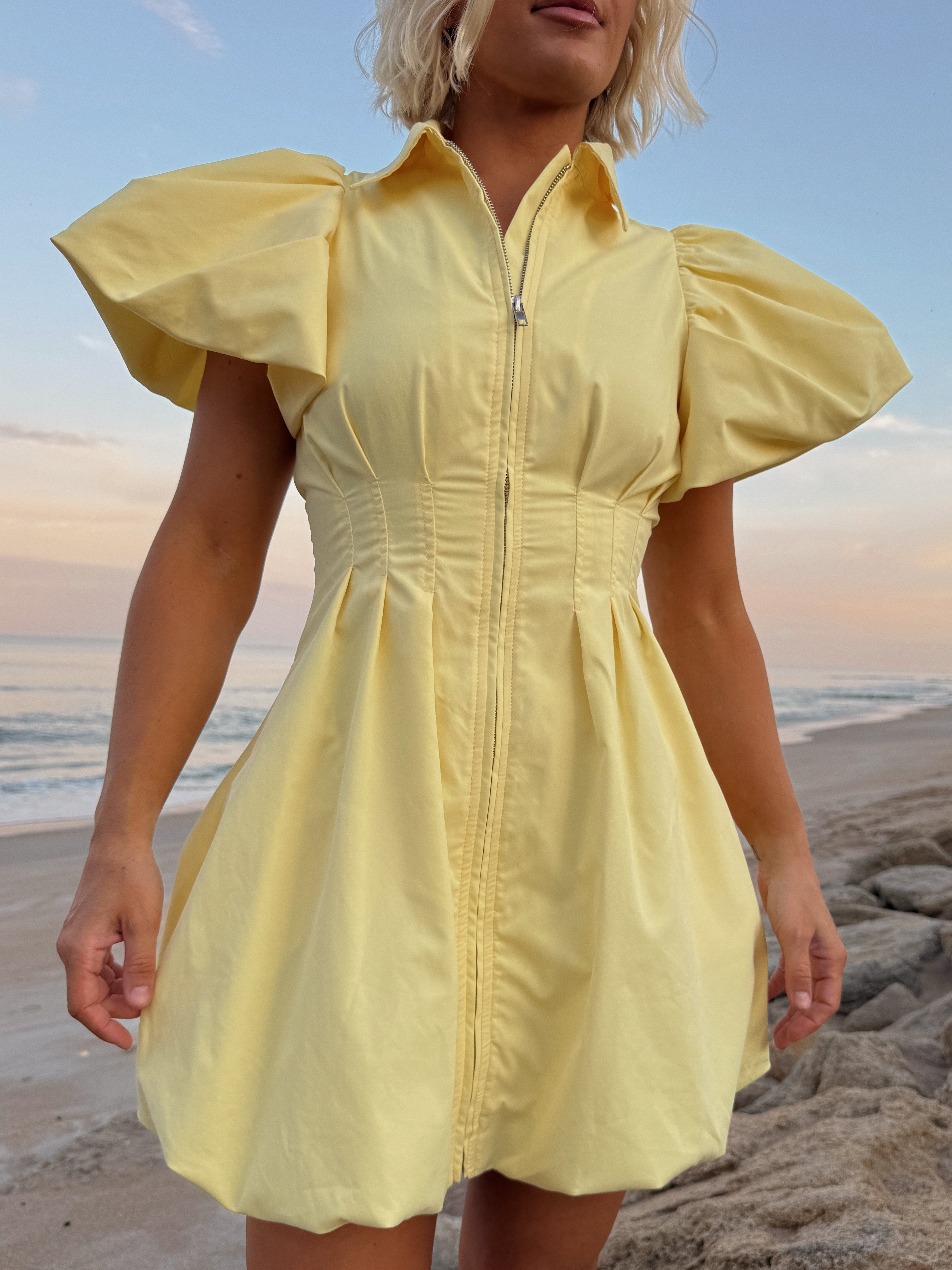 Charlotte Bubble Dress - Yellow