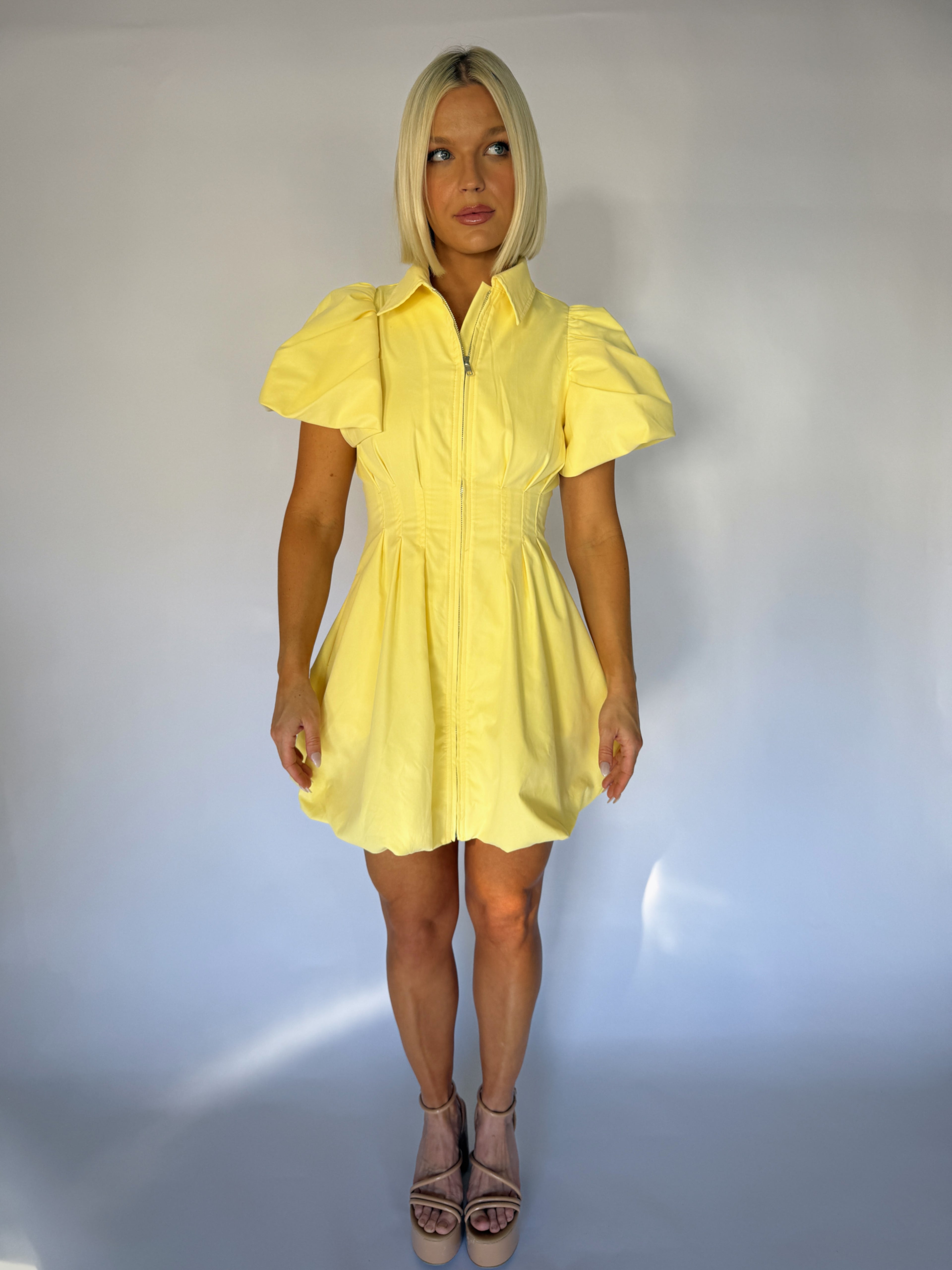 Charlotte Bubble Dress - Yellow