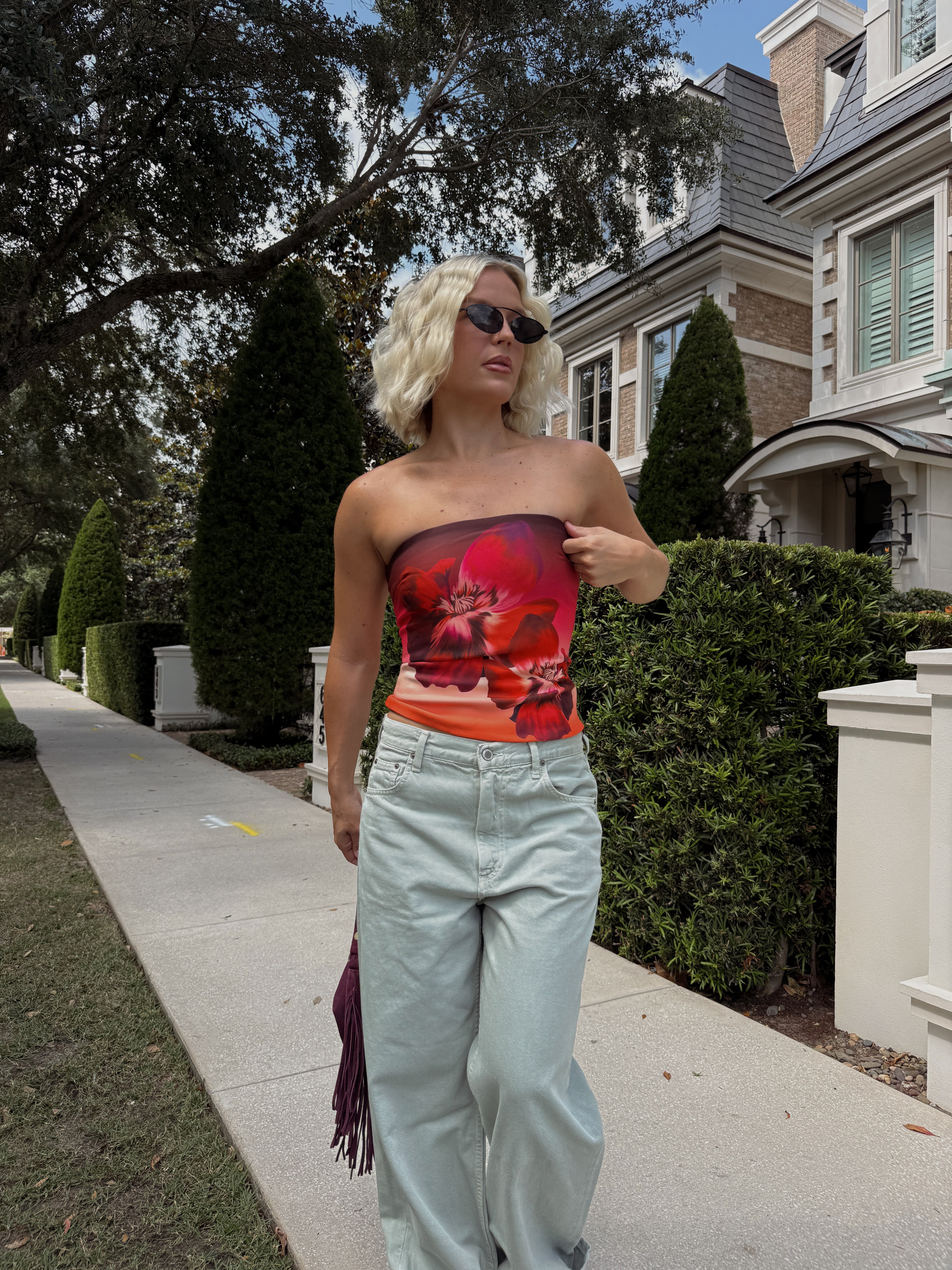 Mahina Bustier - Ruby Flower