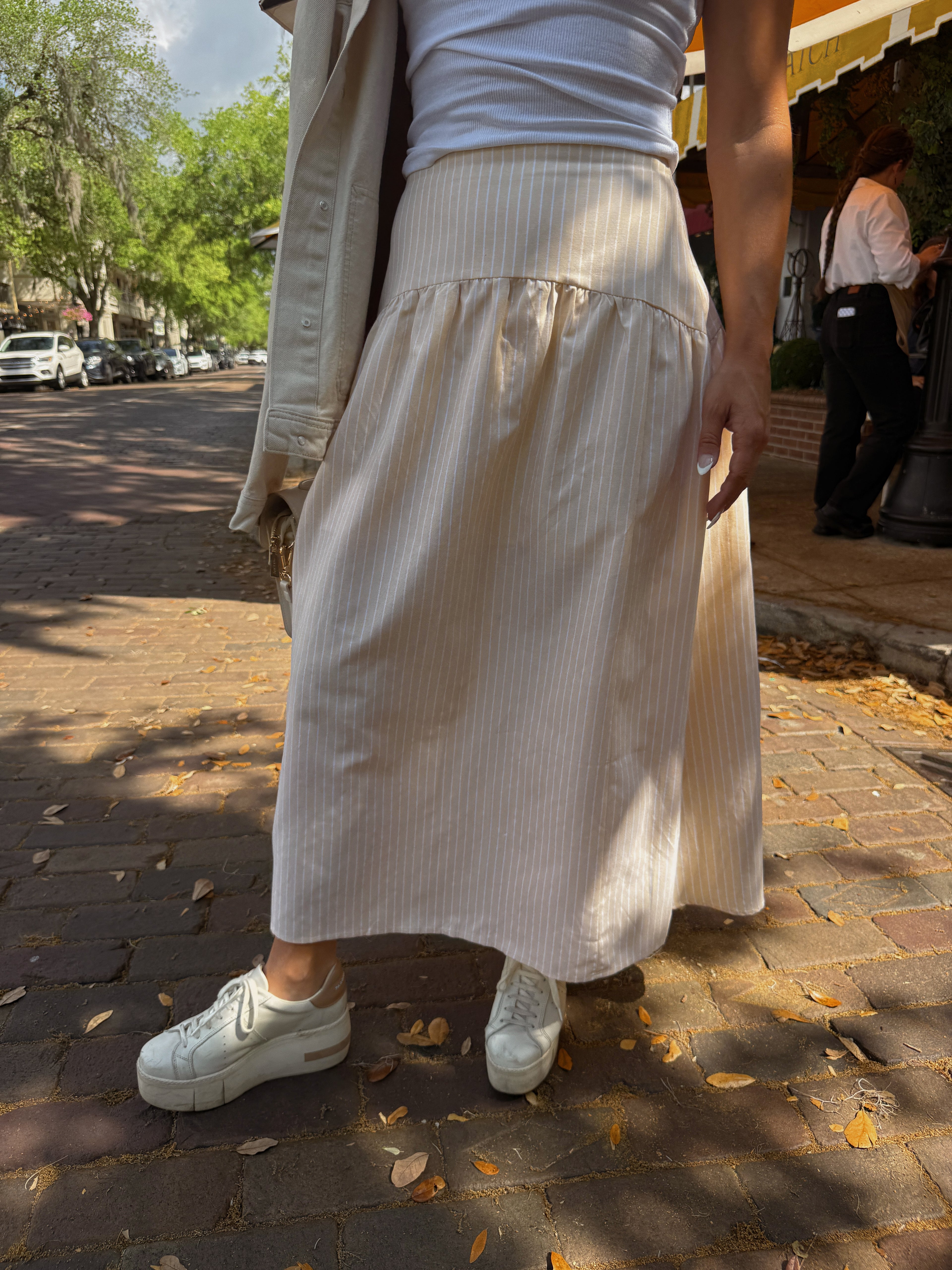 Lola Flared Maxi Skirt - Buttermilk