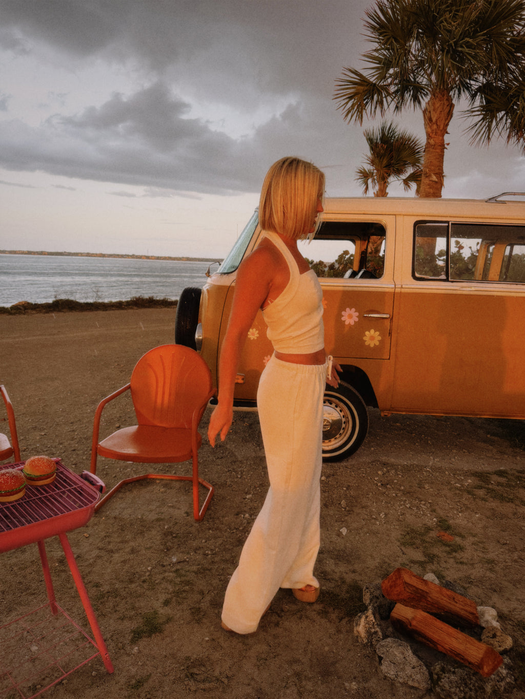 Carson Halter Pant Set - Cream