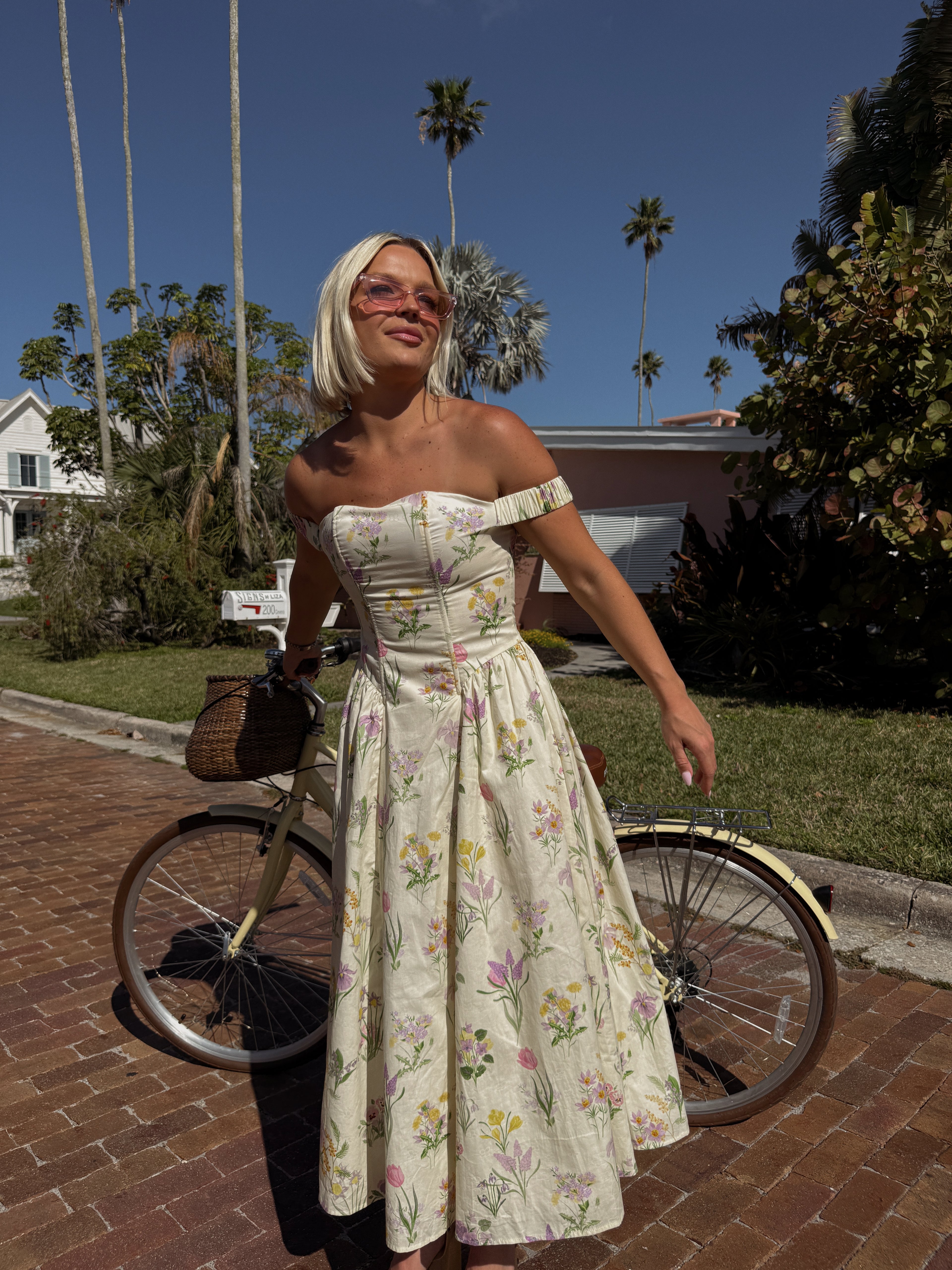 Anastasia Off-Shoulder A-Line Midi Dress