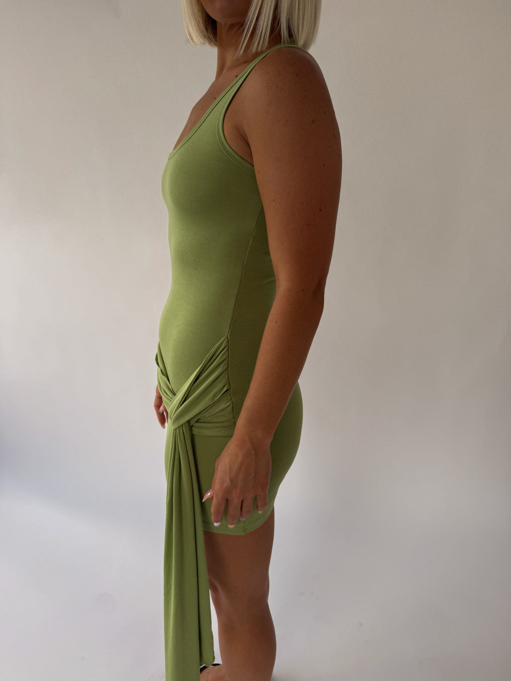 Felix Tie Front Mini Dress - Palm