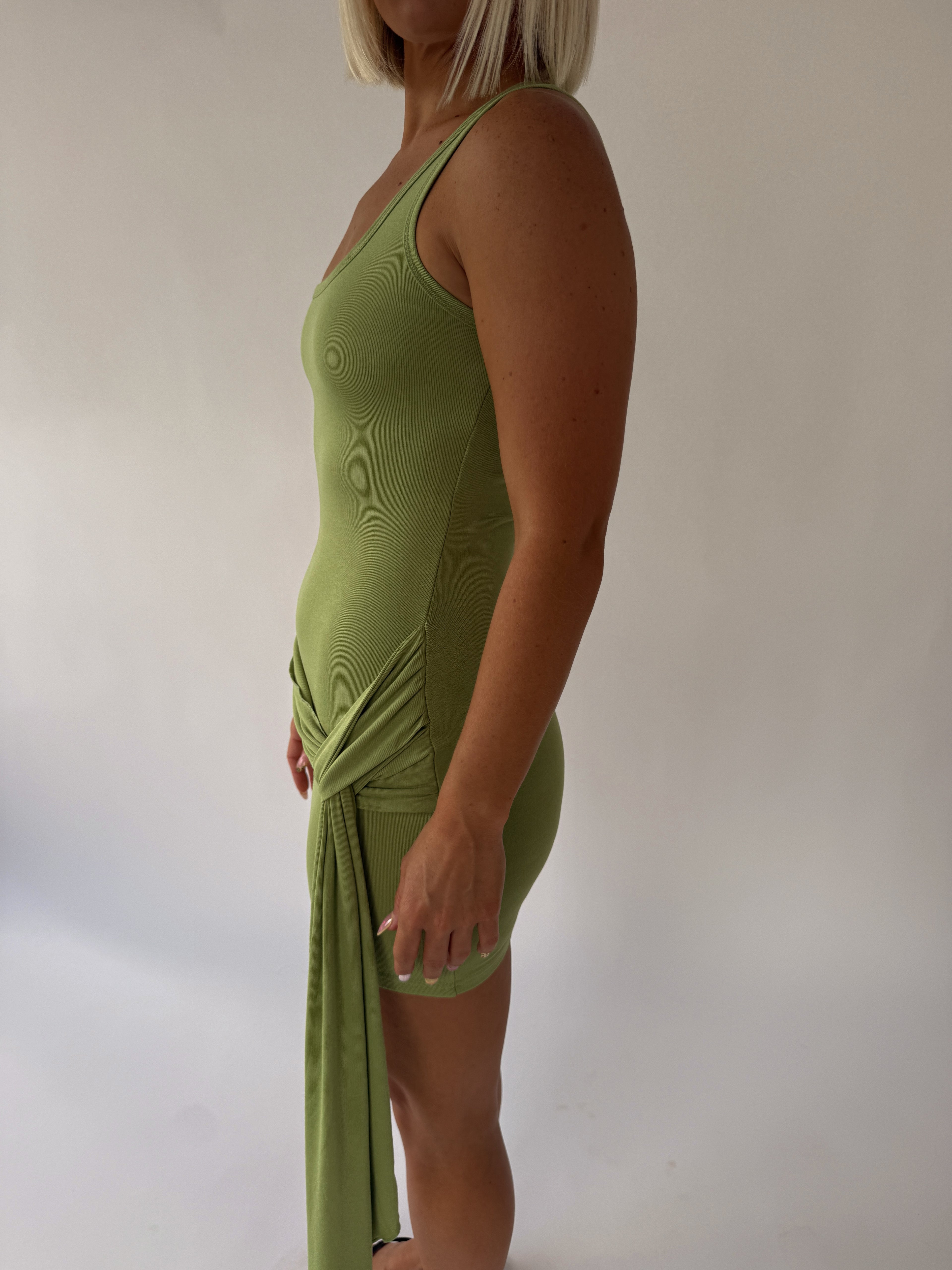 Felix Tie Front Mini Dress - Palm