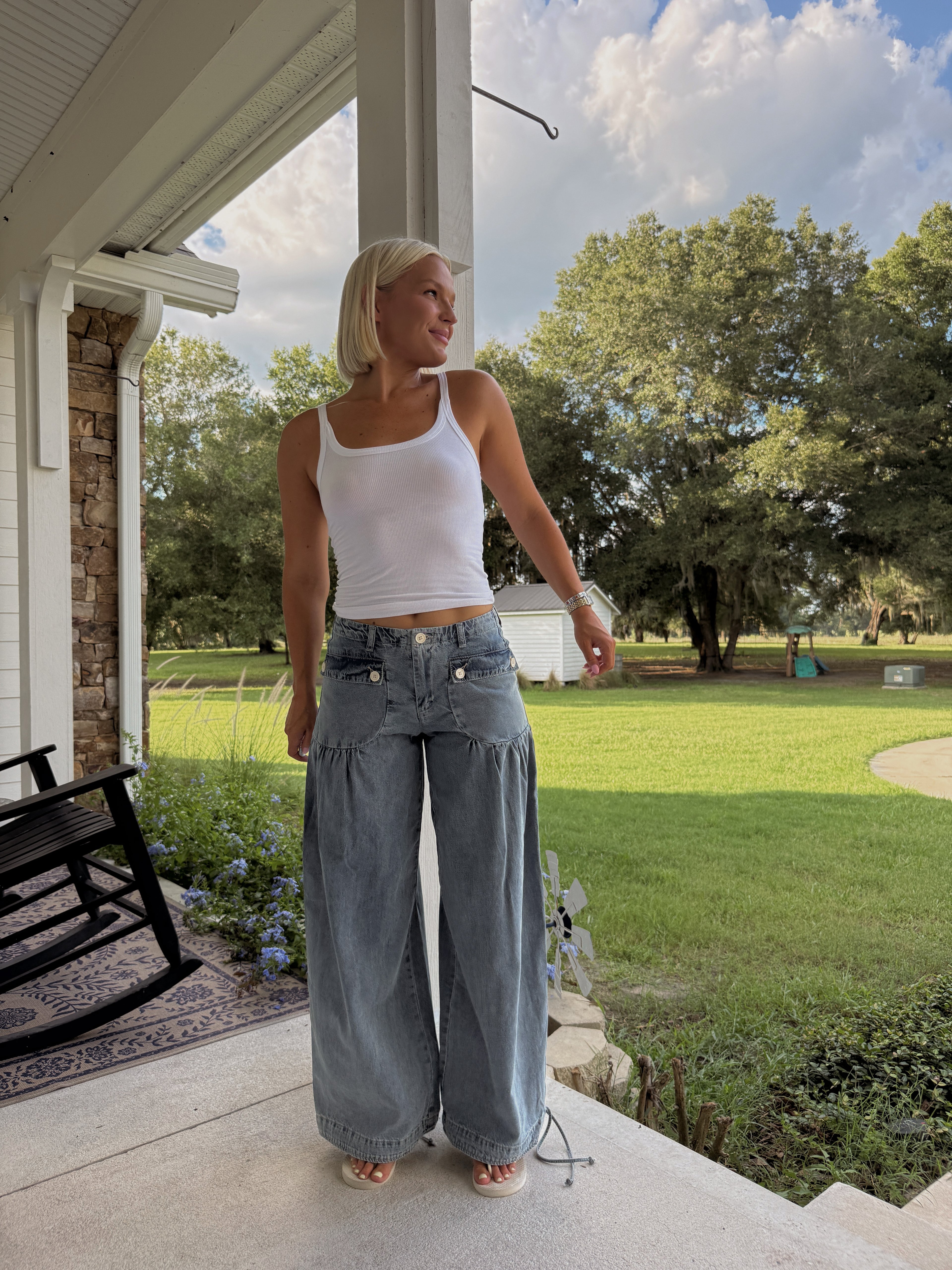 Marigold Wide Leg Jeans - Denim