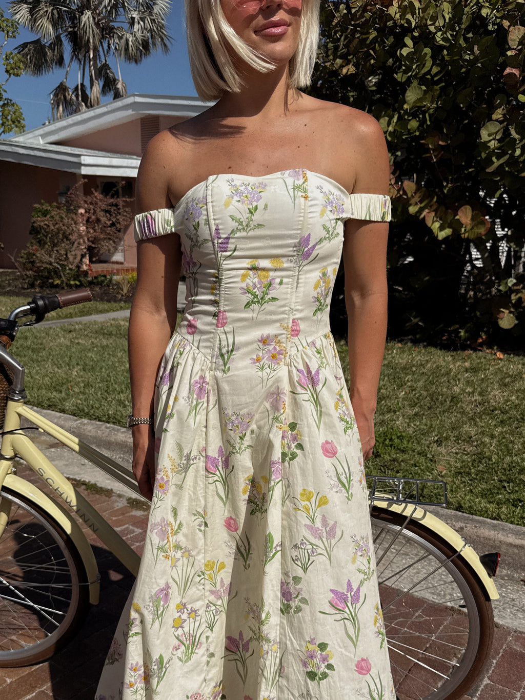 Anastasia Off-Shoulder A-Line Midi Dress