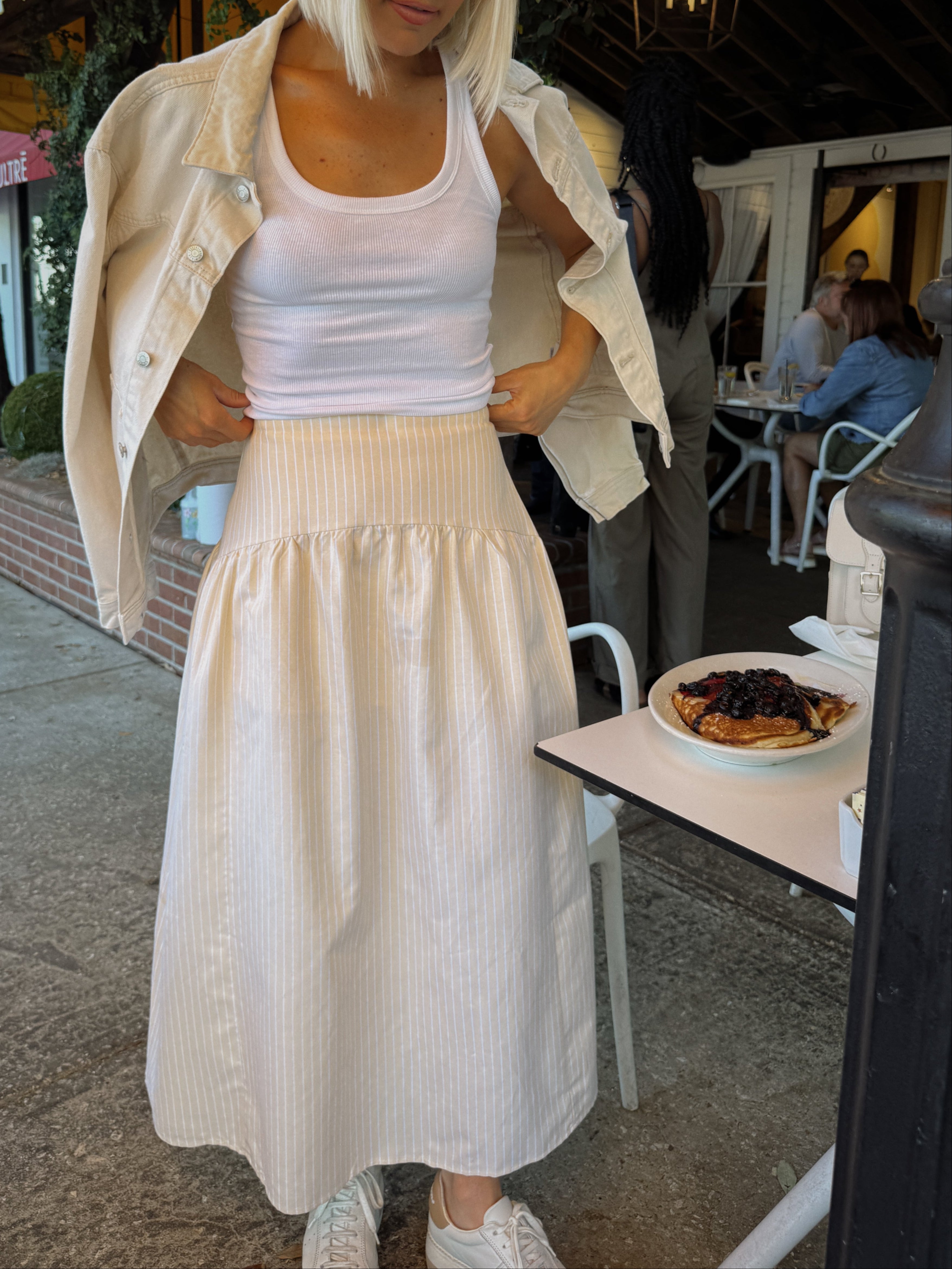 Lola Flared Maxi Skirt - Buttermilk