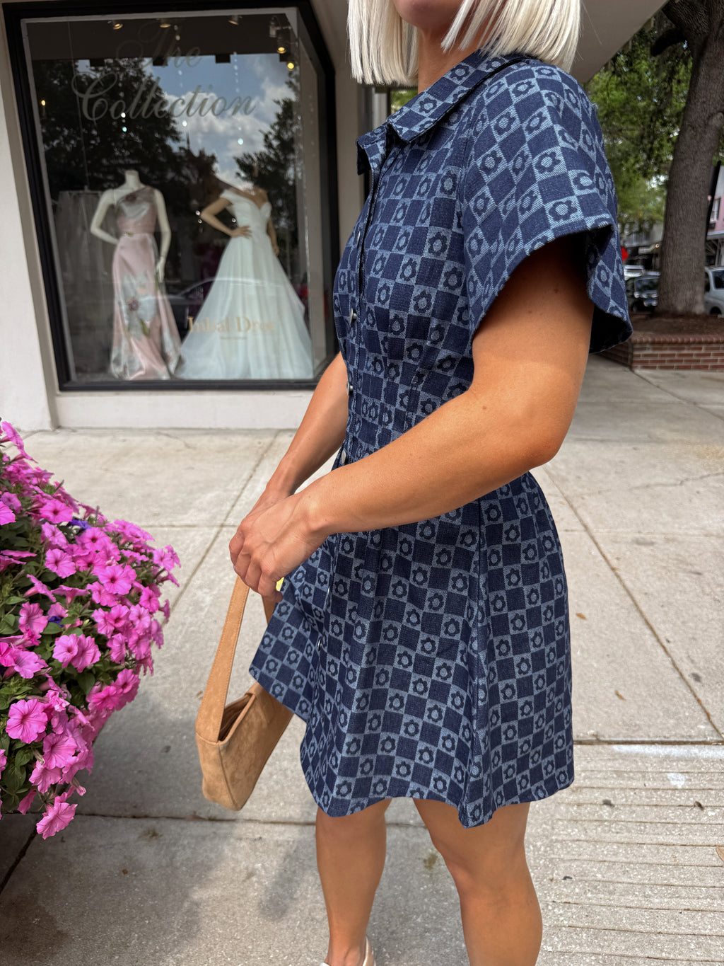 Camille Floral Monogram Mini Dress