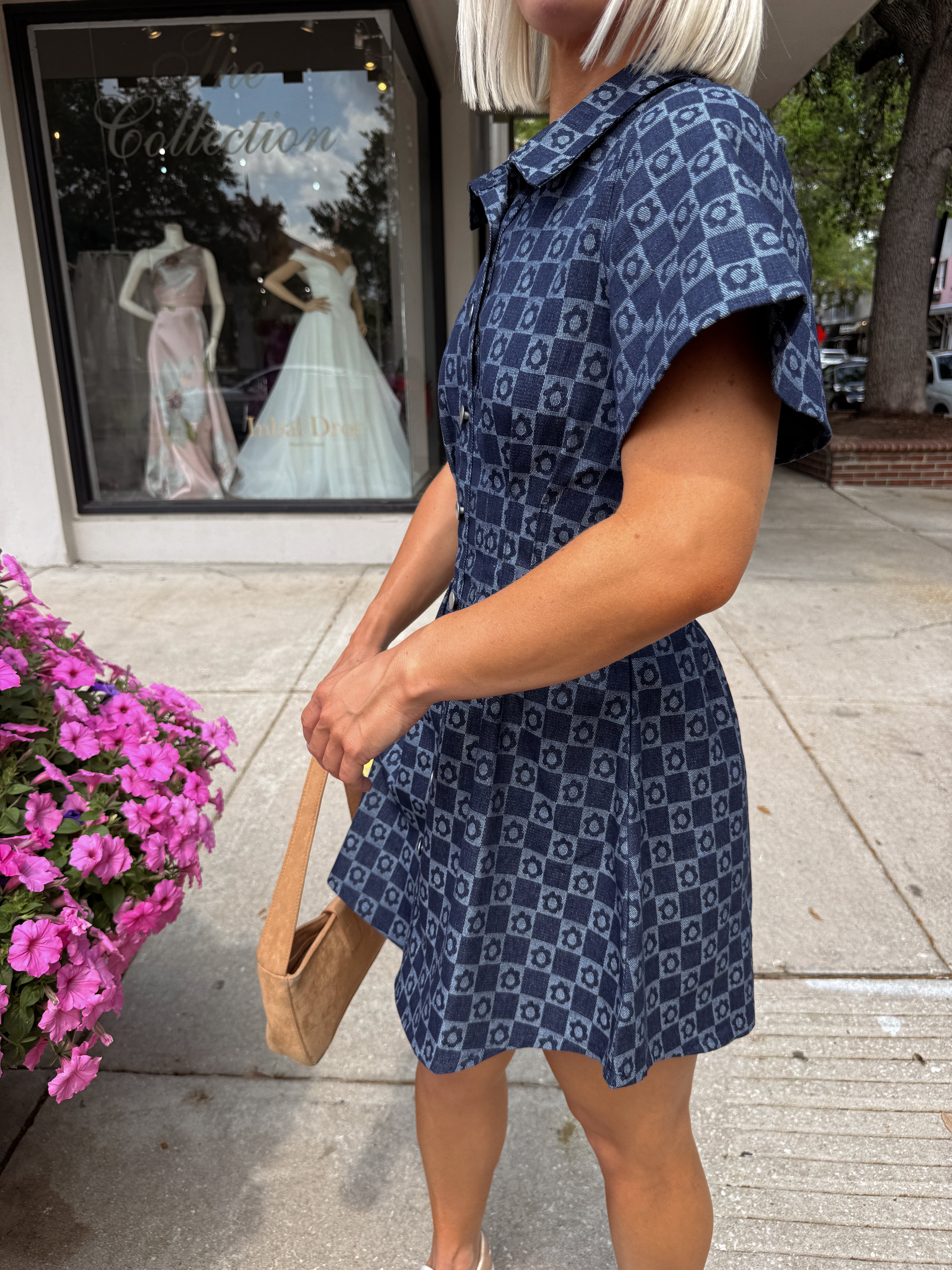 Camille Floral Monogram Mini Dress