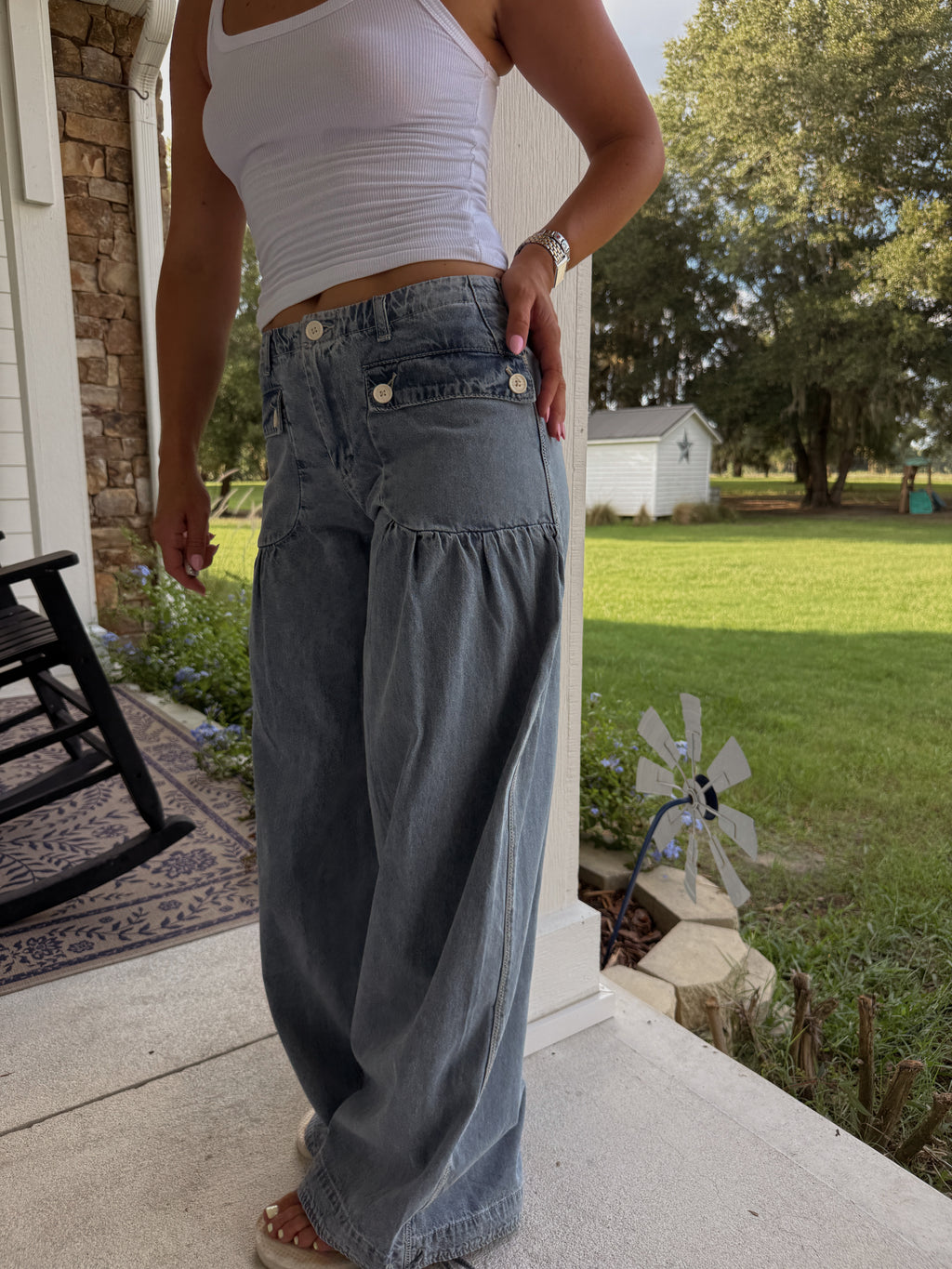 Marigold Wide Leg Jeans - Denim