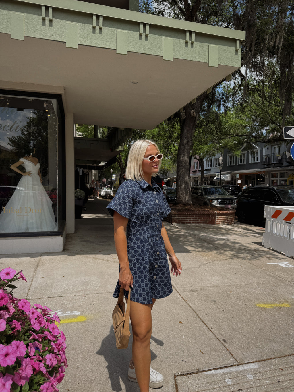 Camille Floral Monogram Mini Dress