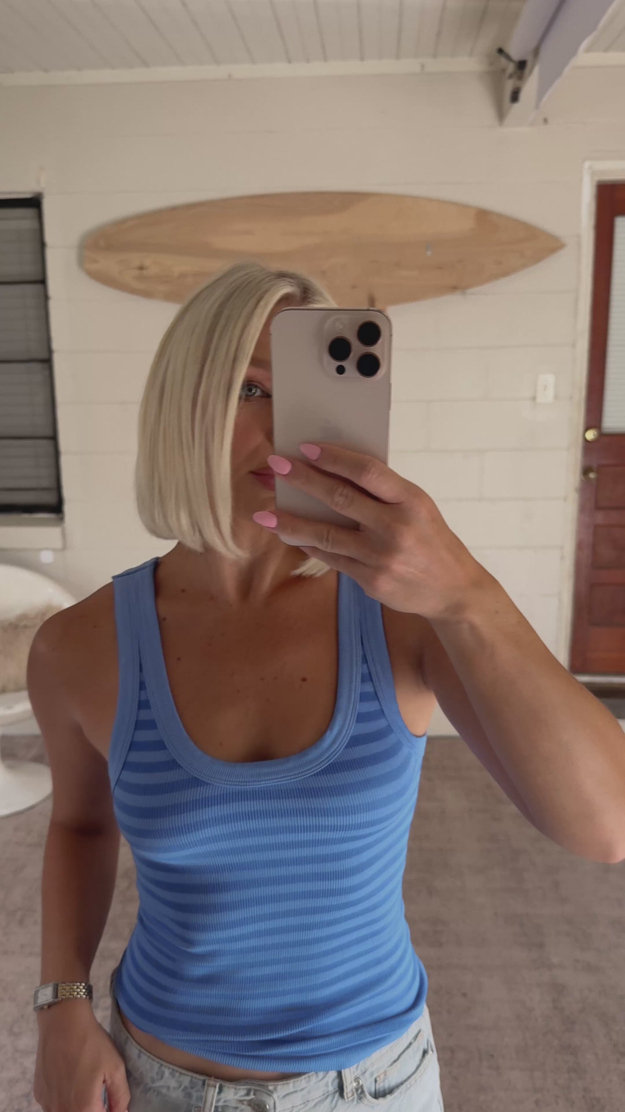 Reversible Striped Tank